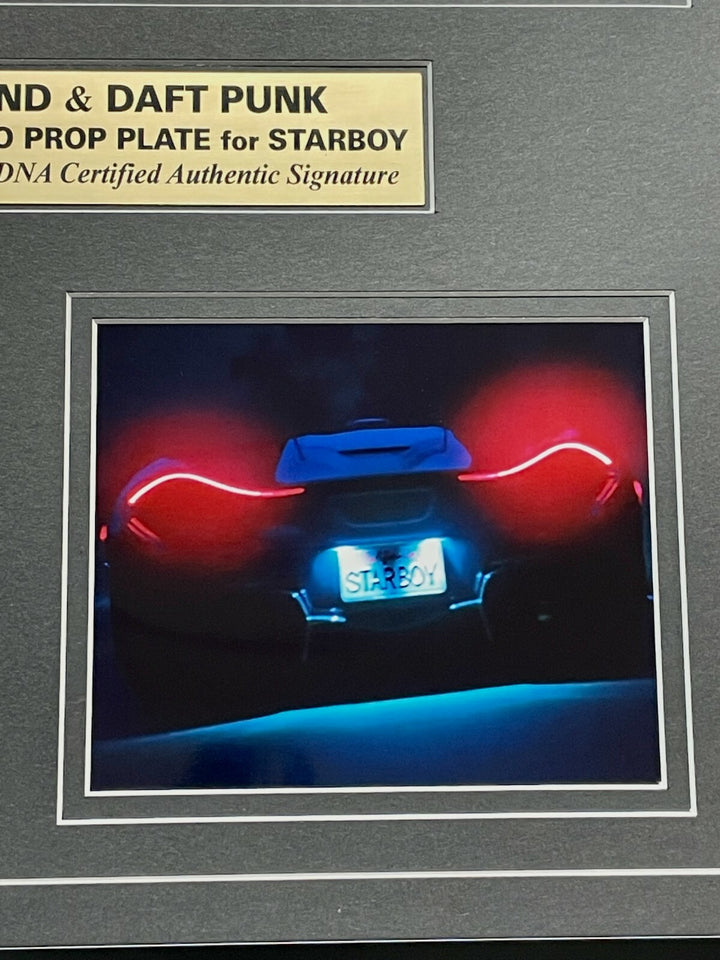 The Weeknd "Starboy" Signed CD Album License Plate Framed Collage PSA COA Auto