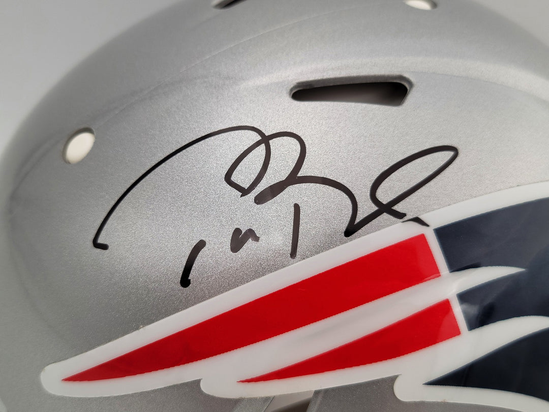 Tom Brady Signed Patriots Silver Full Size Authentic Speed Helmet Fanatics Holo