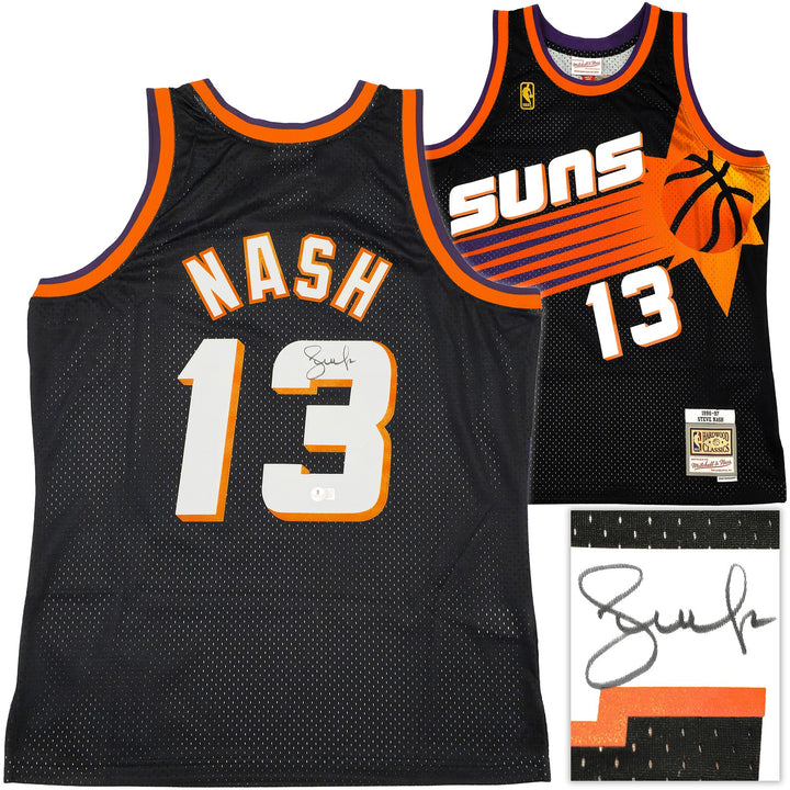 Suns Steve Nash Auto Black Authentic Mitchell Ness 1996-97 HWC Swingman Jersey L
