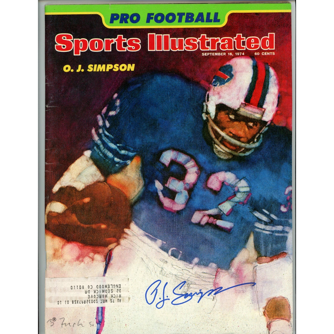 OJ Simpson Autographed Sports Illustrated 09/16/1974 JSA 46504