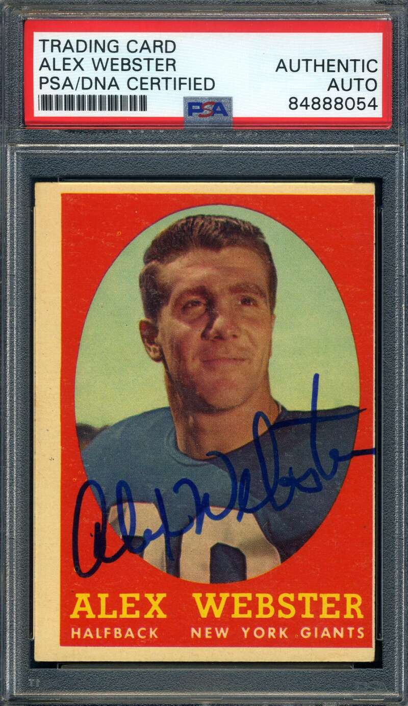 Alex Webster PSA DNA Signed 1958 Topps Autograph