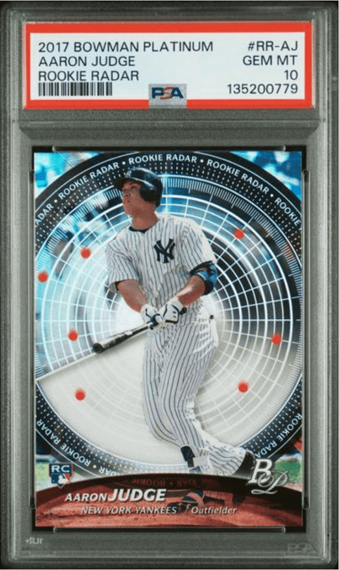 Graded 2017 Bowman Platinum Aaron Judge #RRAJ Rookie Radar Baseball Card PSA 10