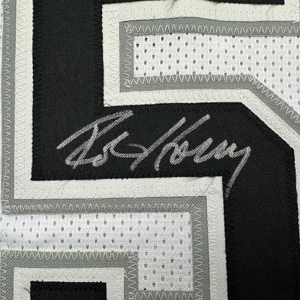 Framed Autographed/Signed Robert Horry 35x39 San Antonio White Jersey BAS COA