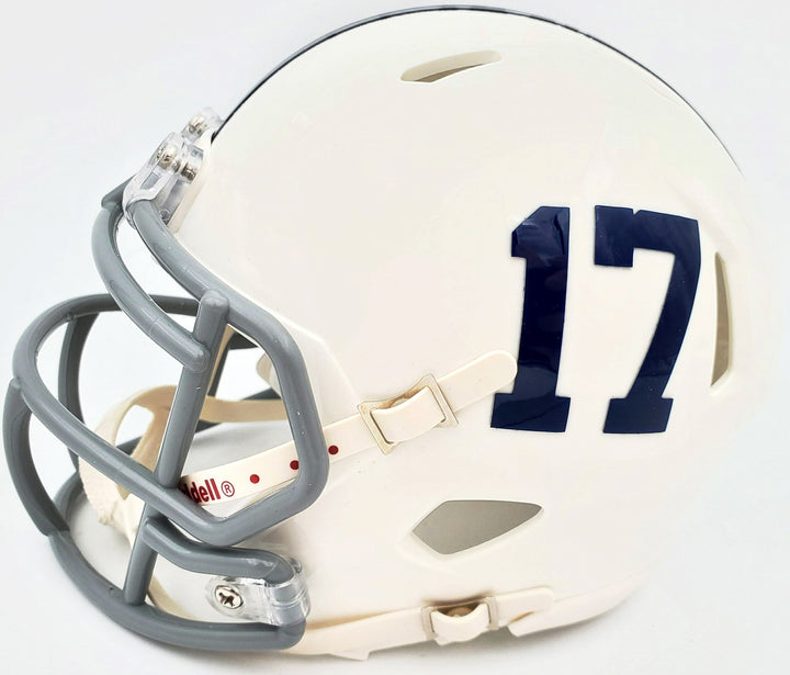 Pat Freiermuth Signed Penn State Nittany Lions White Speed Mini Helmet Beckett