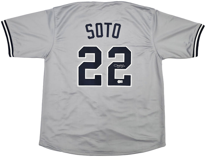 New York Yankees Juan Soto Autographed Signed Gray Jersey Beckett BAS QR
