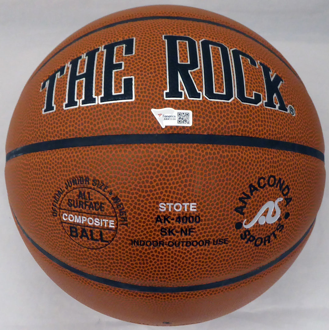 Jim Boeheim Signed The Rock Basketball Syracuse Orange "05 Champs" Steiner