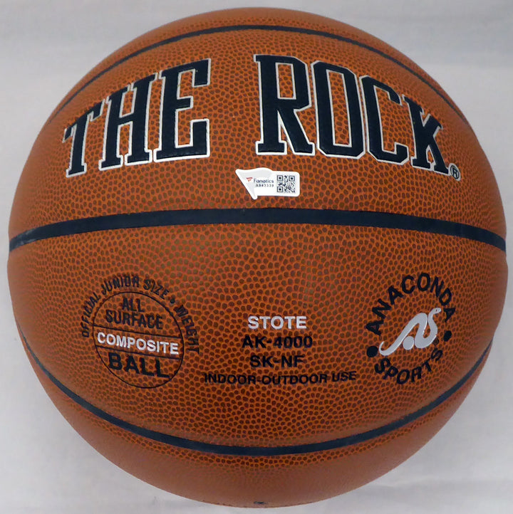 Jim Boeheim Signed The Rock Basketball Syracuse Orange "05 Champs" Steiner