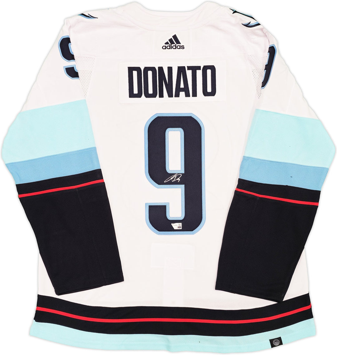 Kraken Ryan Donato Auto White Adidas Auth Jersey Size 54 Inaugural Season Patch