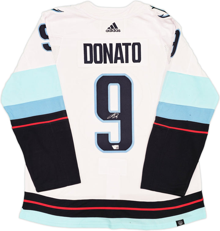 Kraken Ryan Donato Auto White Adidas Auth Jersey Size 54 Inaugural Season Patch