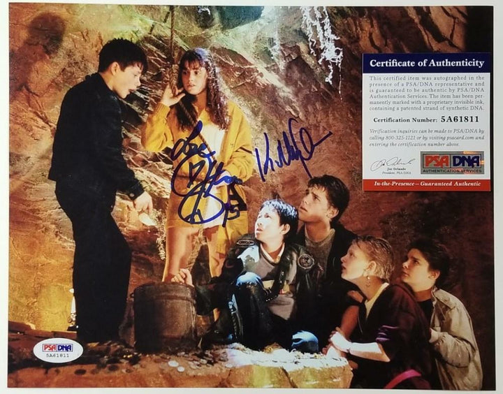 Jonathan Ke Quan & Corey Feldman signed Goonies 8x10 Photo (B) ~ PSA/DNA COA