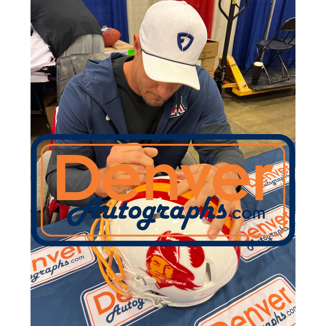 Rob Gronkowski Autographed Tampa Bay Buccaneers Pro TB Helmet Beckett 54602