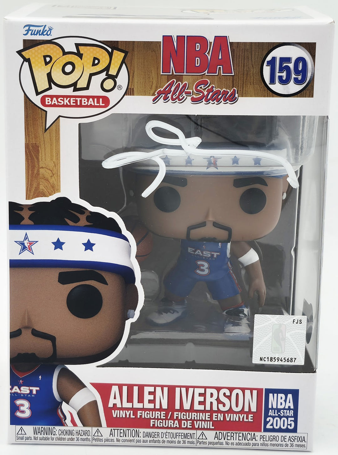 Allen Iverson Autographed Signed Funko Pop Vinyl Figurine #159 76ers Beckett Wit