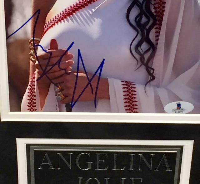ANGELINA JOLIE Framed ALEXANDER Signed 8x10 Photo BAS Beckett COA Autograph Auto