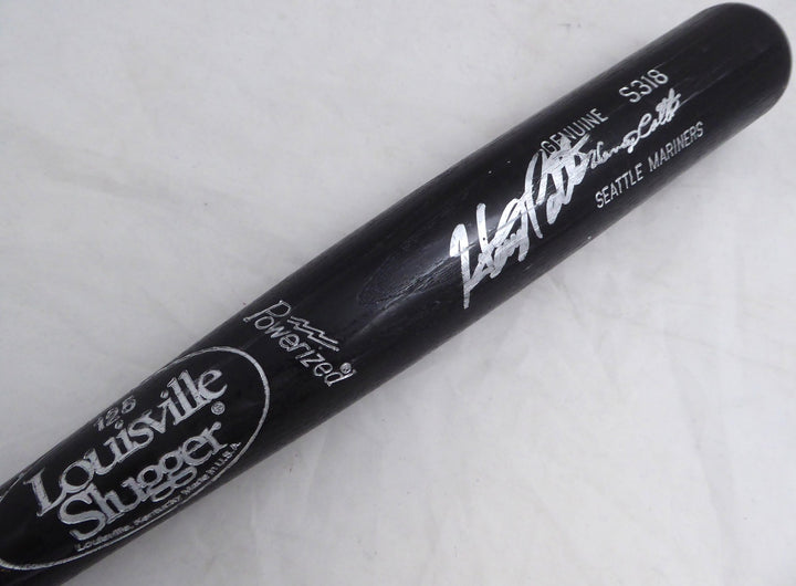 Henry Cotto Signed Black L Slugger Game Used Bat Seattle Mariners Light Use