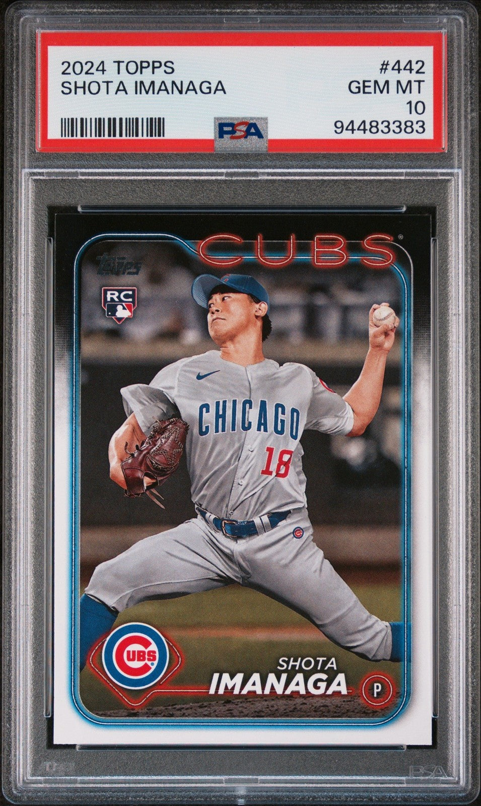 Graded 2024 Topps Shota Imanaga #442 Rookie RC Card PSA 10 Gem Mint