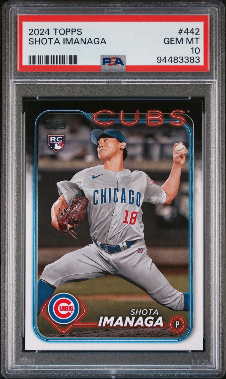 Graded 2024 Topps Shota Imanaga #442 Rookie RC Card PSA 10 Gem Mint