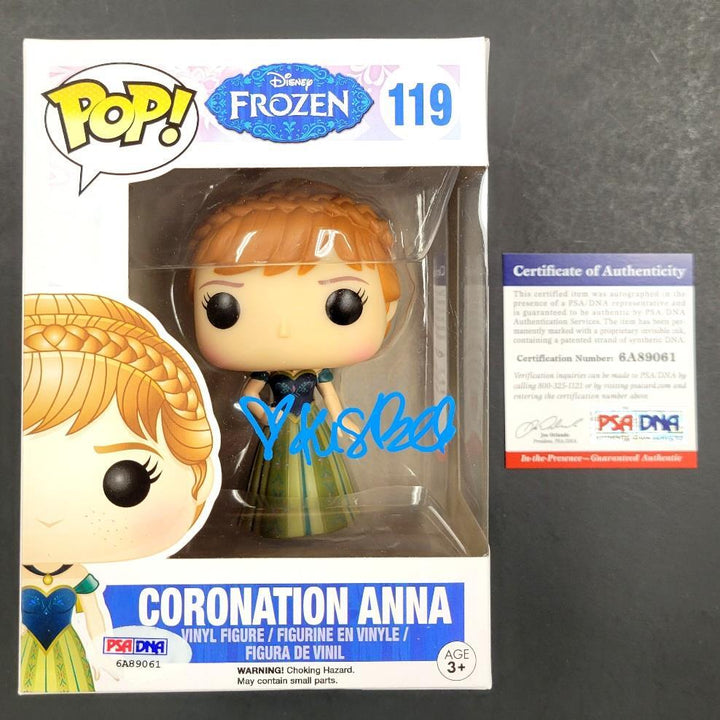 Kristen Bell autograph signed Frozen Coronation Anna Funko Pop ~ PSA/DNA COA