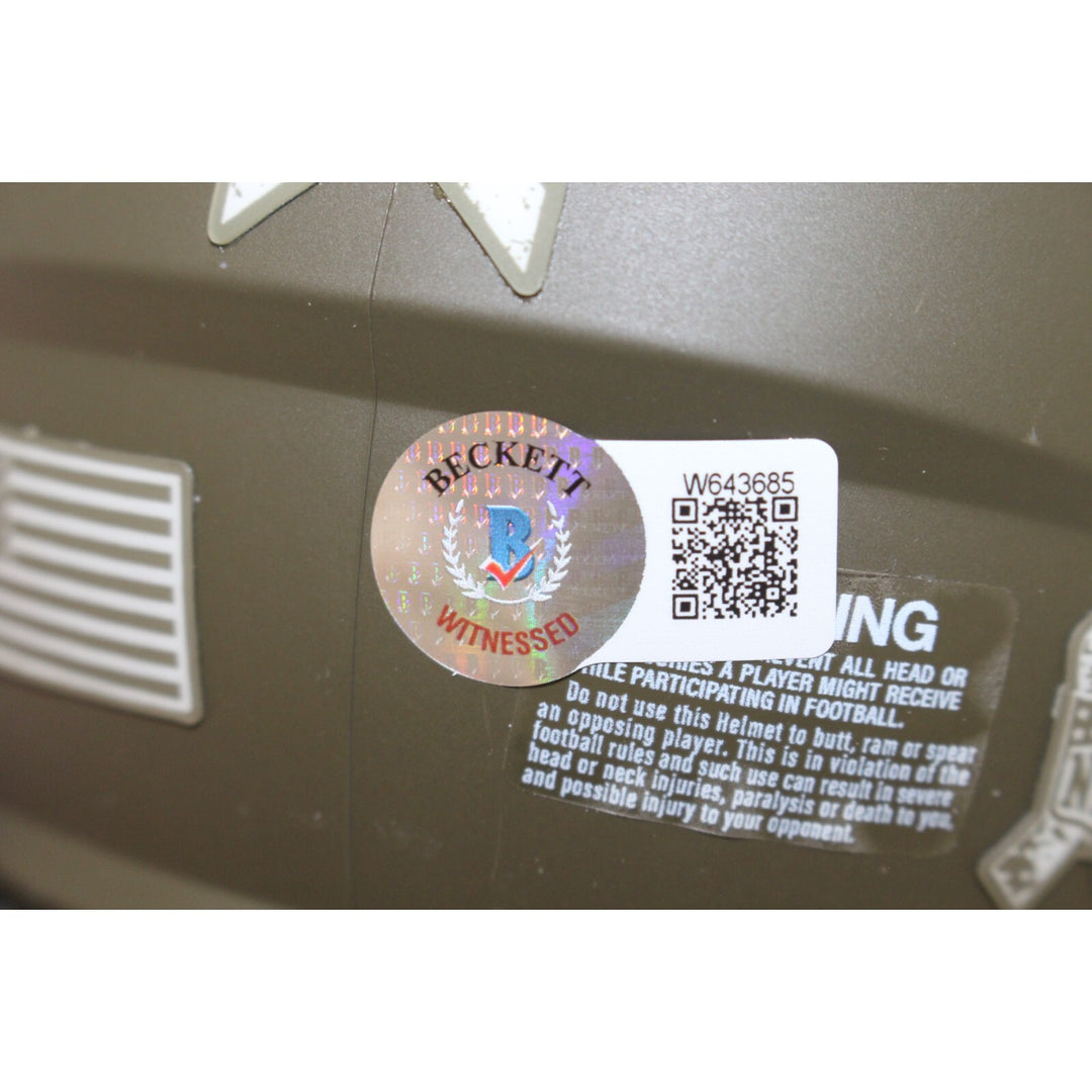 Jalin Hyatt Autographed/Signed New York Giants Salute Mini Helmet Beckett 43014