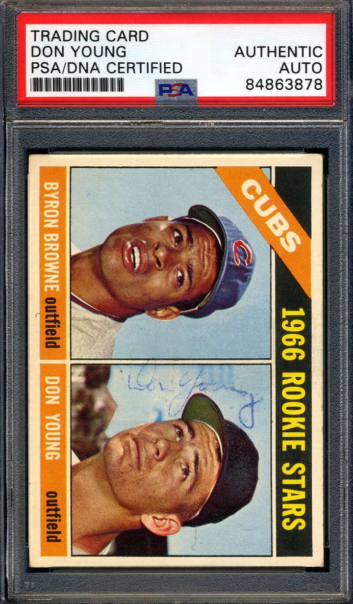 Don Young PSA DNA Signed 1966 Topps Rookie Stars Autograph