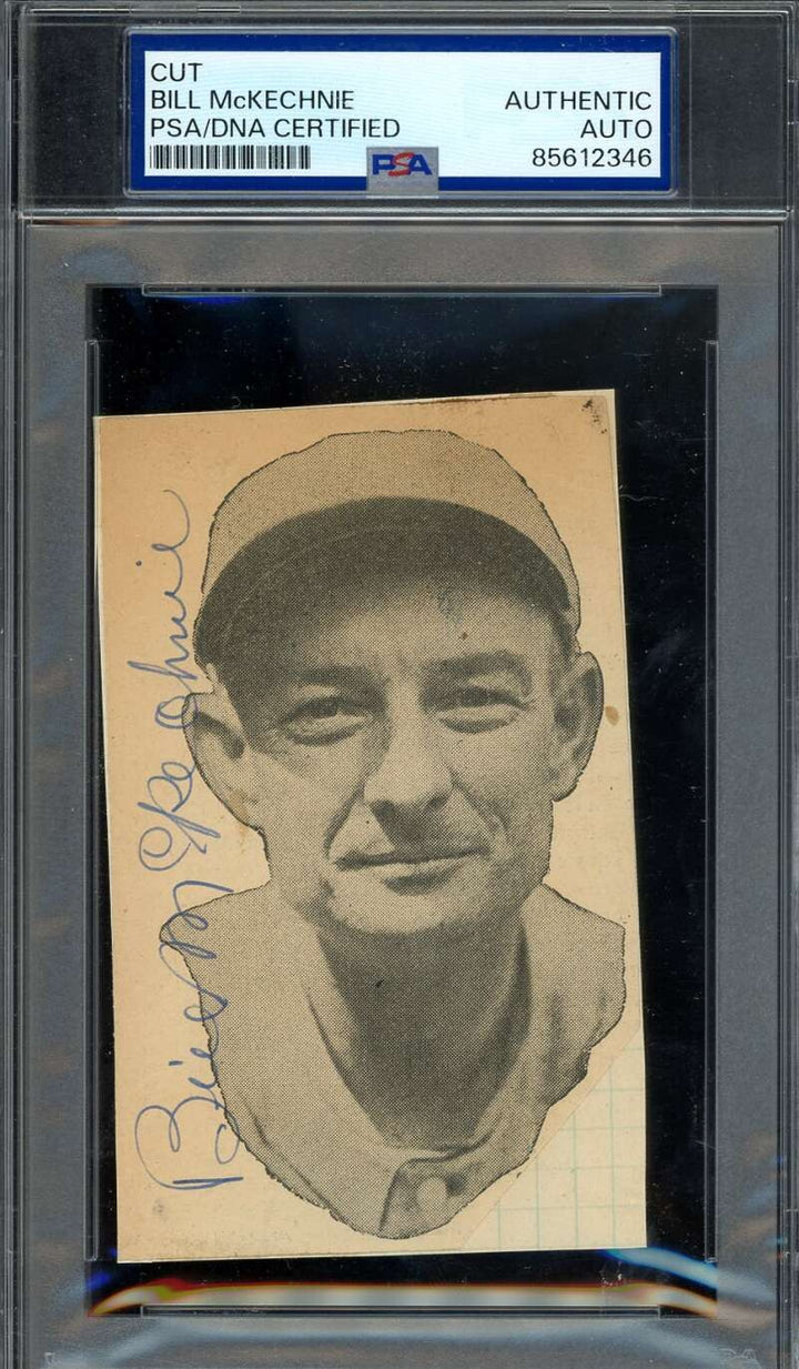 Bill McKechnie PSA DNA Signed 3x5 Photo Autograph