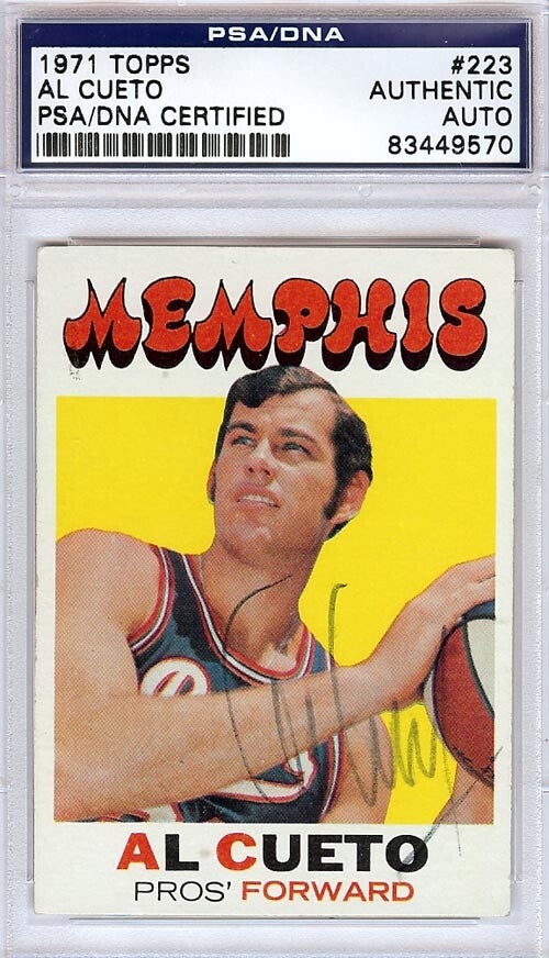 Al Cueto Autographed Signed 1971 Topps Card #223 Memphis Pros PSA/DNA #83449570