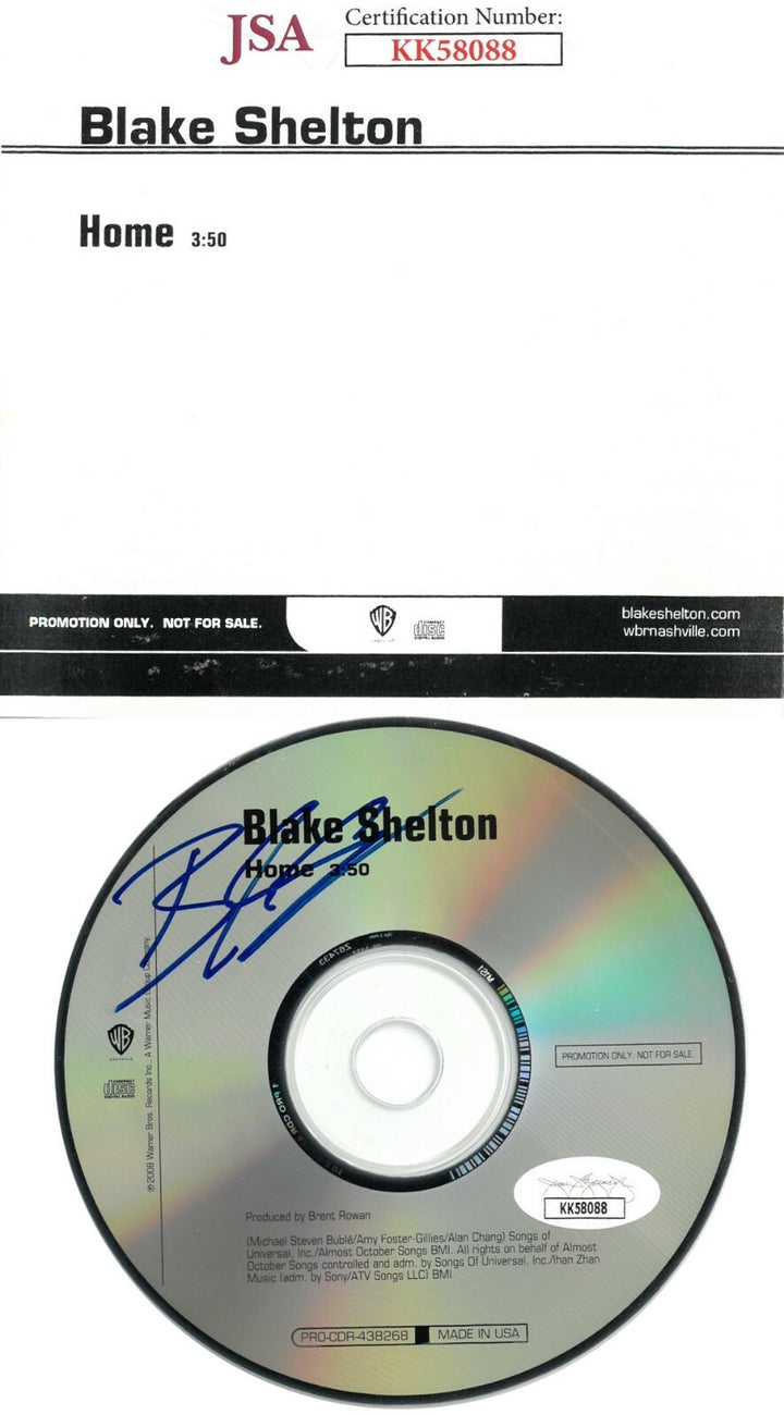Blake Shelton signed 2005 Home Single CD w/Back Cover w/ Case -JSA #KK58088 RARE