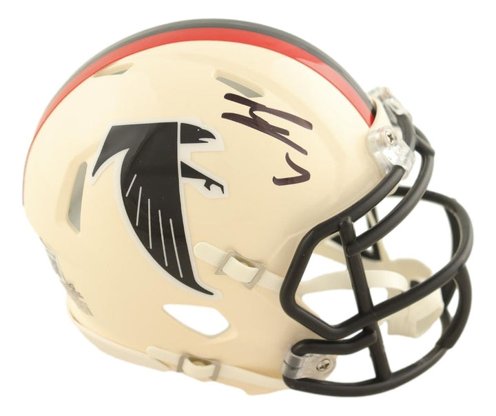 Bijan Robinson Signed Atlanta Falcons Retro Mini Speed Helmet BAS ITP