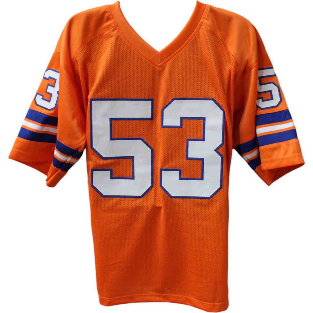 Randy Gradishar Autographed/Signed Pro Style Orange XL Jersey HOF Beckett 44574
