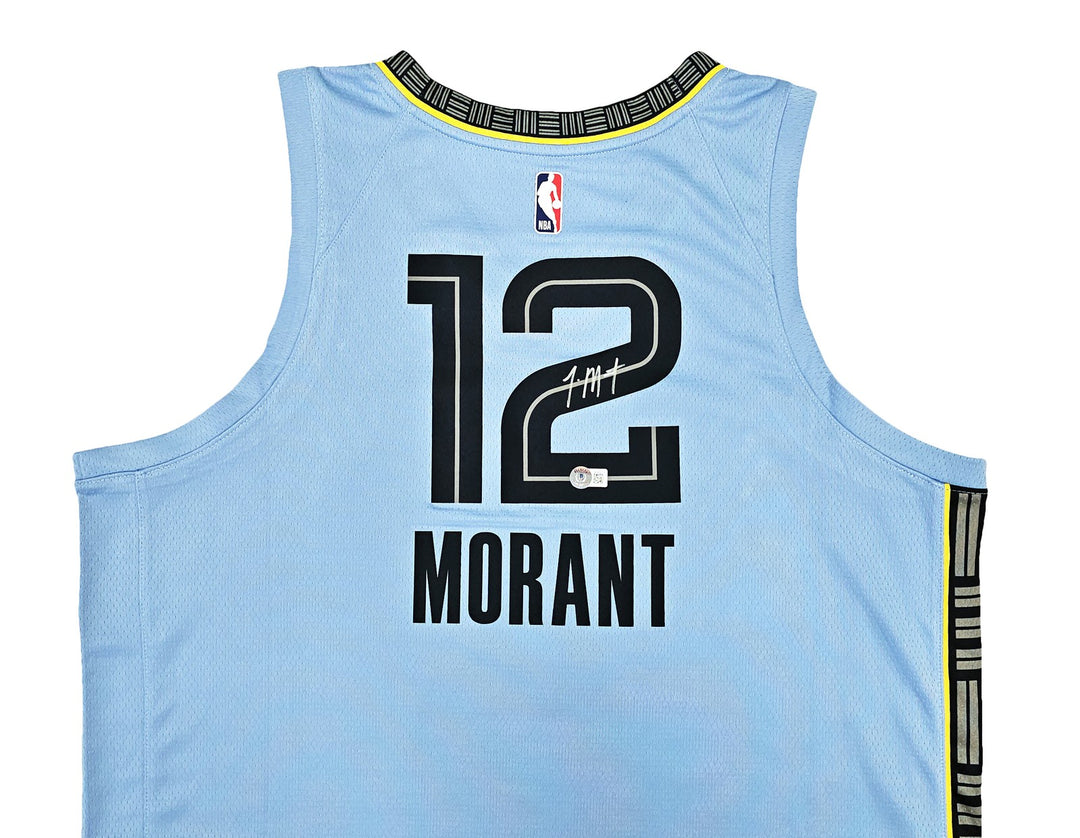 Grizzlies Ja Morant Auto Blue Jordan Statement Edt Swingman Jersey Sz 52 BAS