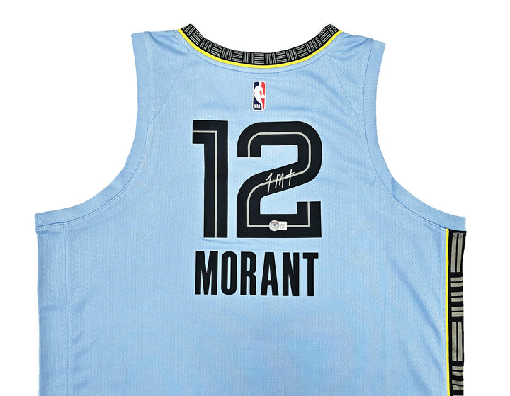 Grizzlies Ja Morant Auto Blue Jordan Statement Edt Swingman Jersey Sz 52 BAS