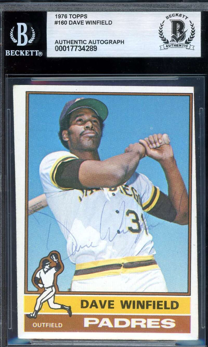 Dave Winfield Beckett BAS Vintage Signed 1976 Topps Autograph