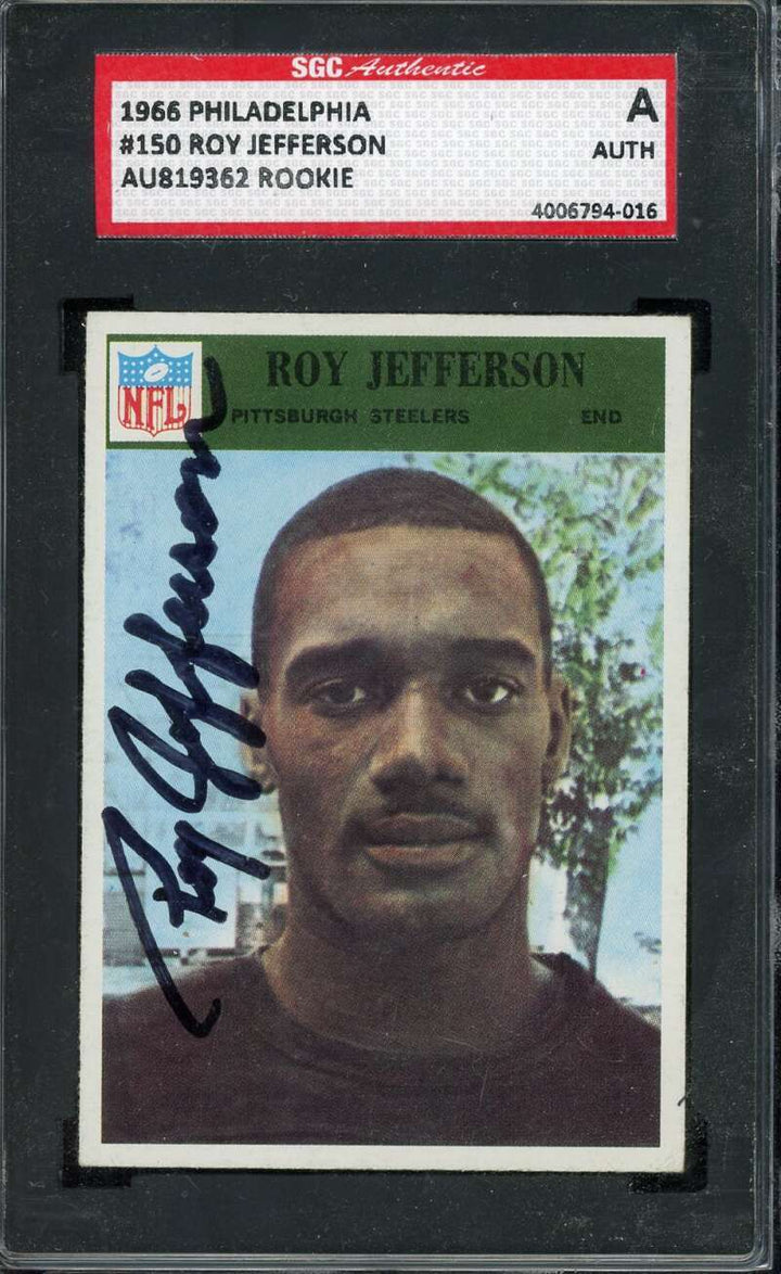 Roy Jefferson SGC Signed 1966 Philadelphia Rookie Autograph