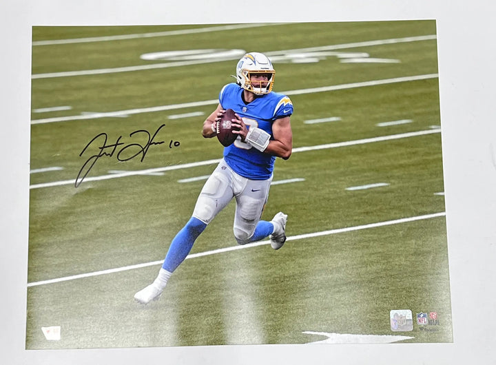 Justin Herbert Signed 16x20 Photo Fanatics Authentic Los Angeles Chargers