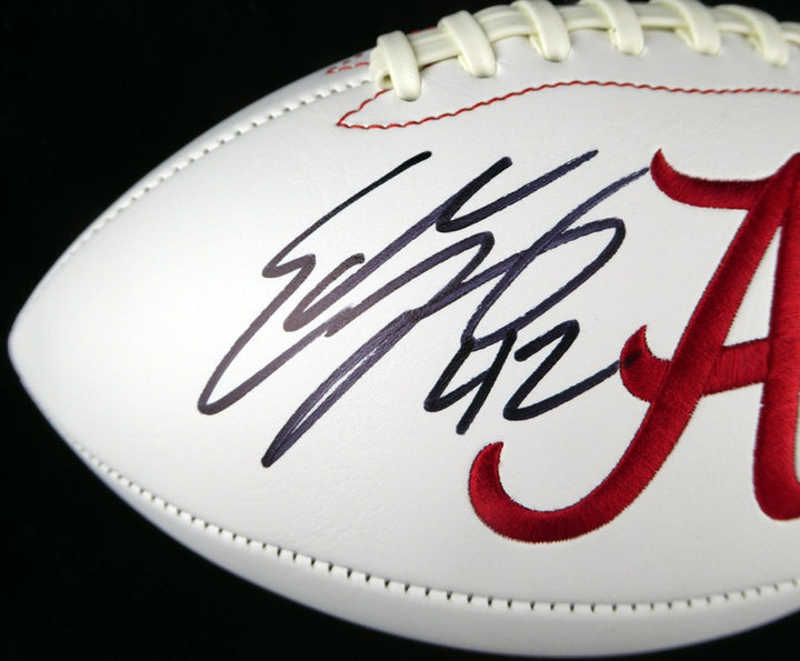 Eddie Lacy Signed White Logo Football Alabama Crimson Tide MCS Holo