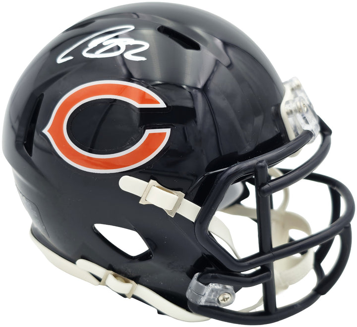 Coby Bryant Signed Chicago Bears Blue Speed Mini Helmet Beckett Witness