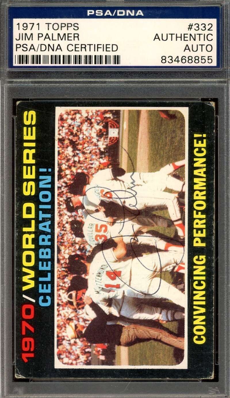 Jim Palmer PSA DNA Signed 1971 Topps 1970 World Series Autograph