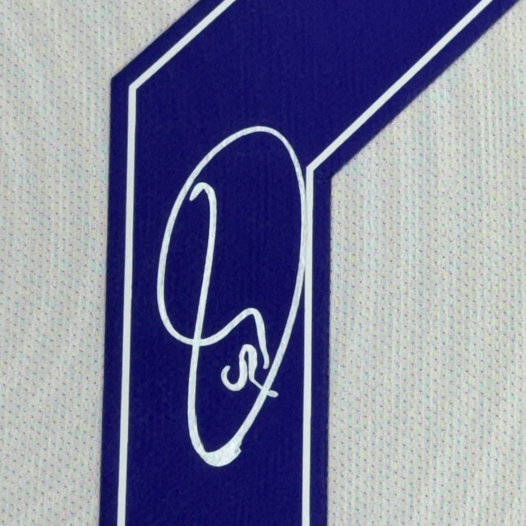 Framed Autographed/Signed Vini Vinicius Jr. 35x39 Real Madrid Jersey BAS COA #2