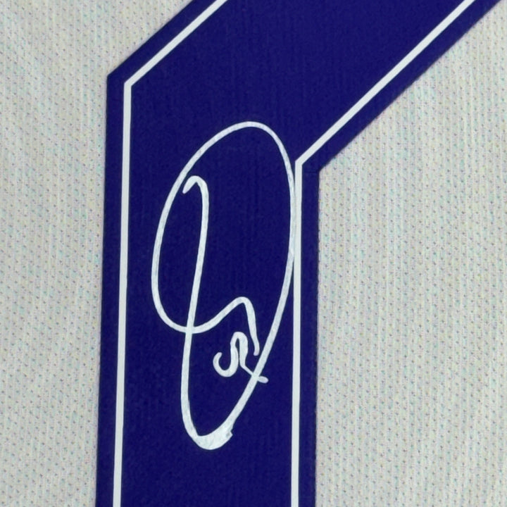 Framed Autographed/Signed Vini Vinicius Jr. 35x39 Real Madrid Jersey BAS COA #2