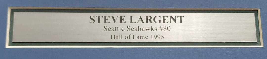 Seattle Seahawks Steve Largent Signed Framed White Jersey "HOF 95" MCS Holo