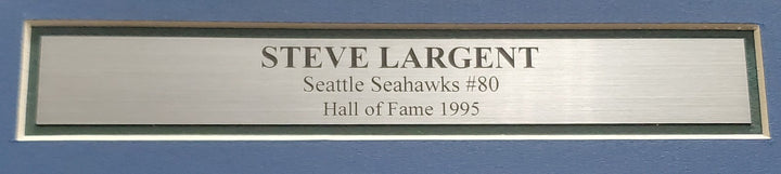 Seattle Seahawks Steve Largent Signed Framed White Jersey "HOF 95" MCS Holo