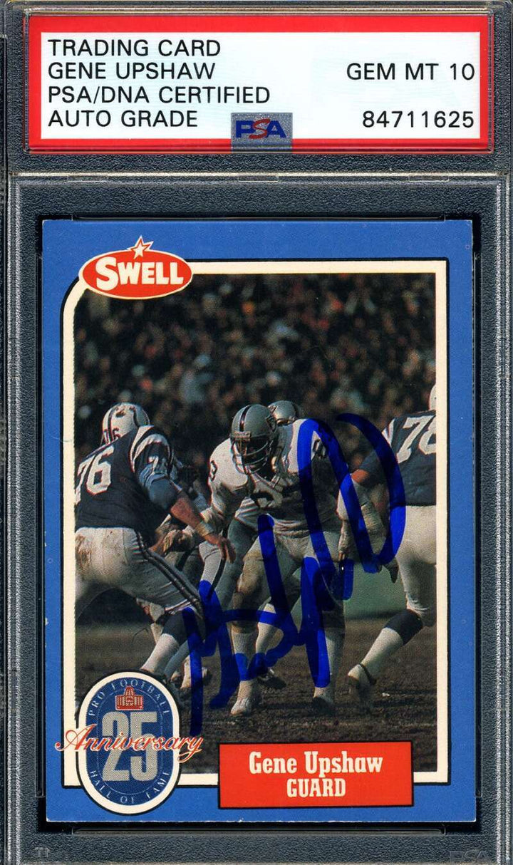 Gene Upshaw Gem Mint 10 PSA DNA Signed 1988 Swell Autograph