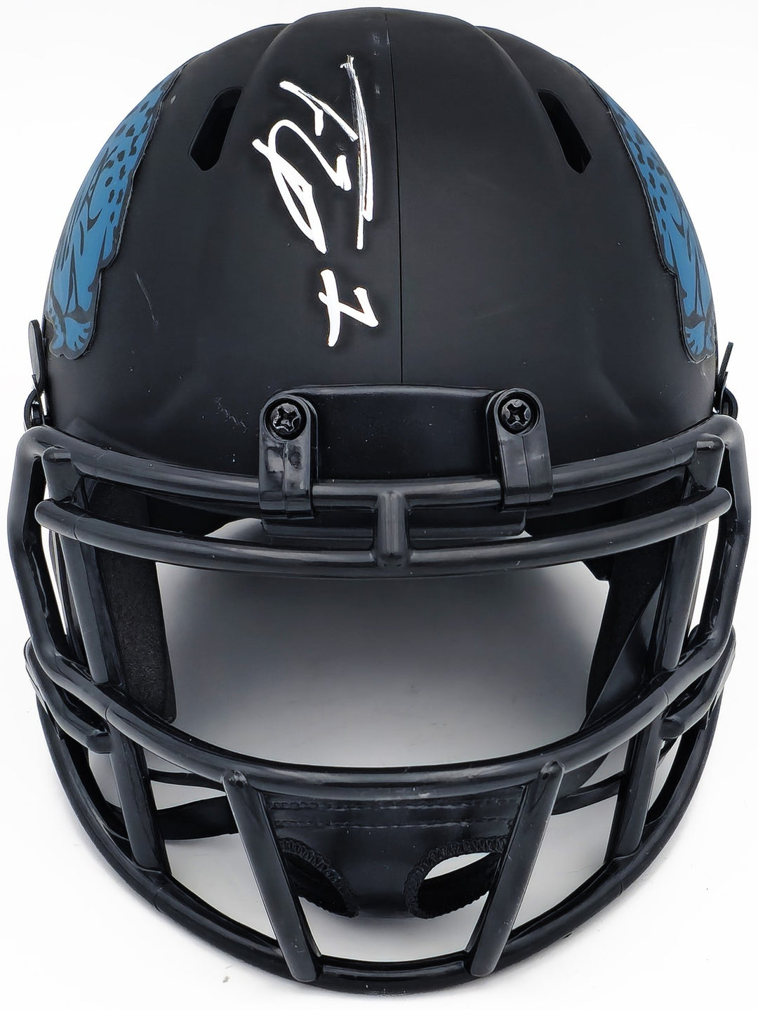 Travis Etienne Auto Jacksonville Jaguars Eclipse Black Speed Mini Helmet Beckett