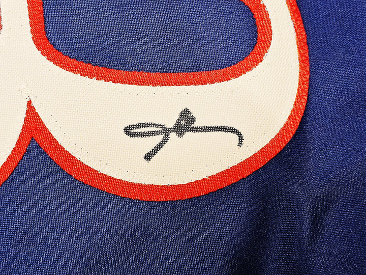 Philadelphia 76ers Allen Iverson Signed Blue Jersey Beckett Witness