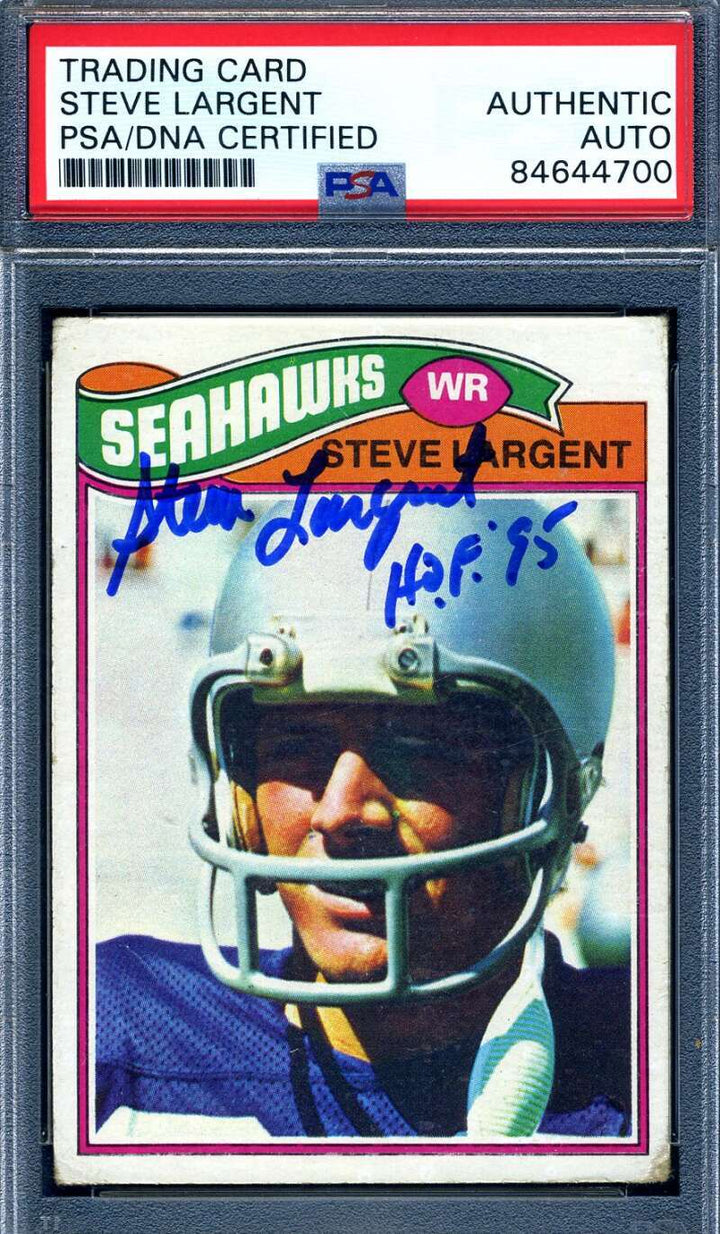 Steve Largent PSA DNA Signed 1977 Topps Rookie Autograph