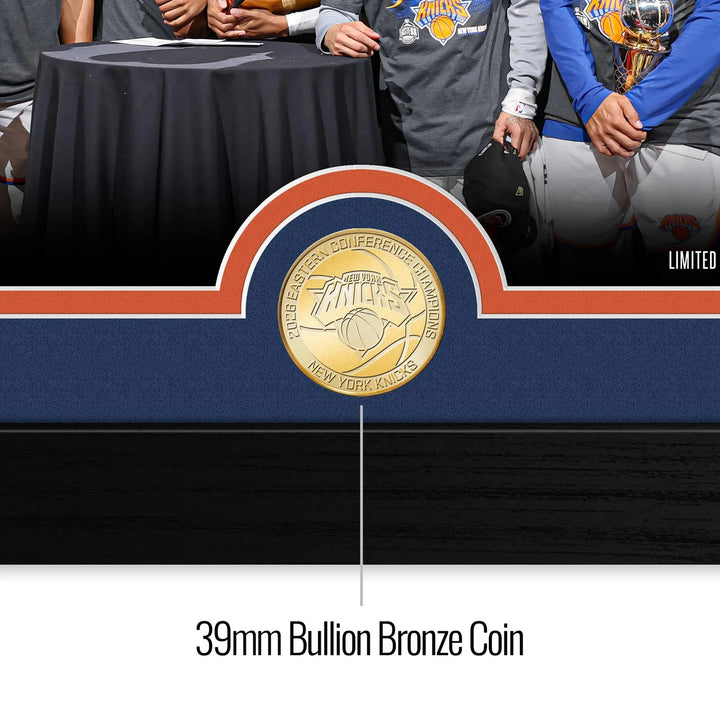 New York Knicks 2026 NBA Eastern Conference Champ Bronze Coin Celebration Photo