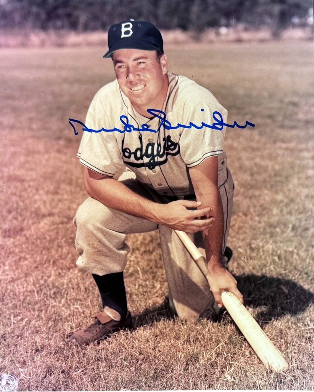 Duke Snider signed Los Angeles Dodgers MLB 8x10 Photo minor dings-COA/HOF/2X WSC