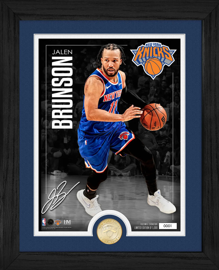 Jalen Brunson New York Knicks Bronze Coin Photo Mint