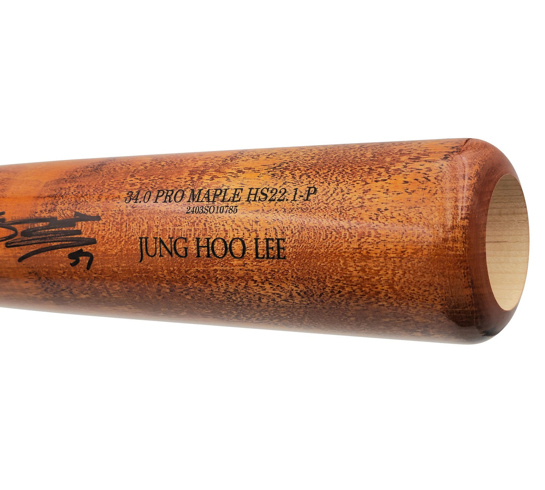 Jung Hoo Lee Auto Orange Old Hickory Player Model Baseball Bat Giants Beckett