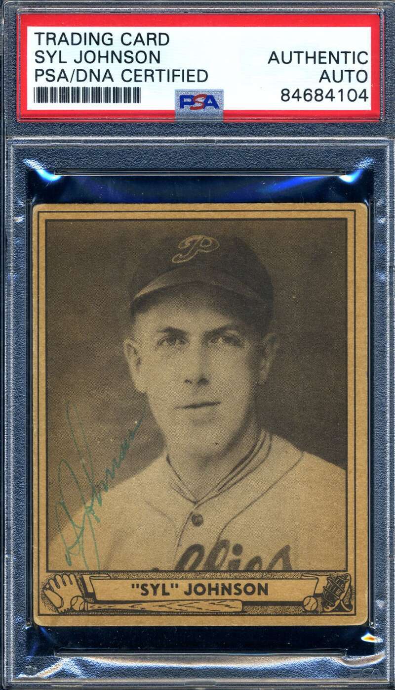 Syl Johnson PSA DNA Signed 1940 Play Ball Autograph