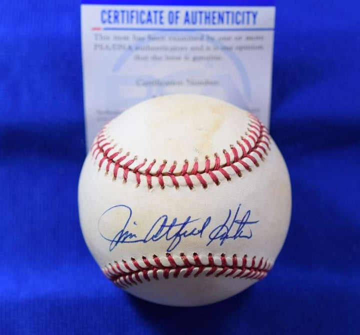 Jim Catfish Hunter PSA DNA Autographed American League OAL Signed Baseball